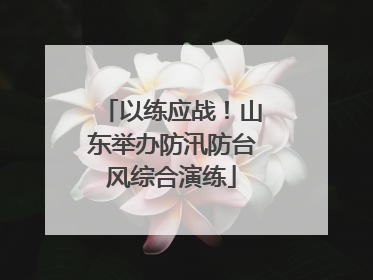 以练应战！山东举办防汛防台风综合演练
