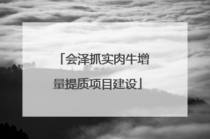 会泽抓实肉牛增量提质项目建设