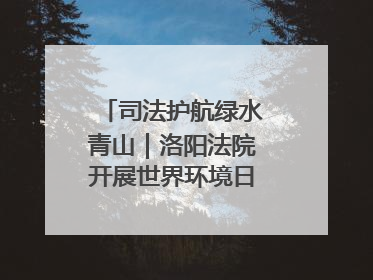 司法护航绿水青山｜洛阳法院开展世界环境日系列宣传活动