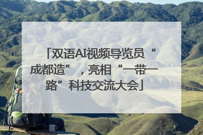 双语AI视频导览员“成都造”，亮相“一带一路”科技交流大会