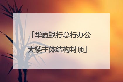华夏银行总行办公大楼主体结构封顶