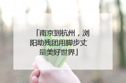 南京到杭州，浏阳助残团用脚步丈量美好世界