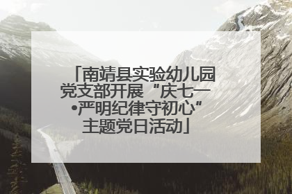 南靖县实验幼儿园党支部开展“庆七一•严明纪律守初心”主题党日活动