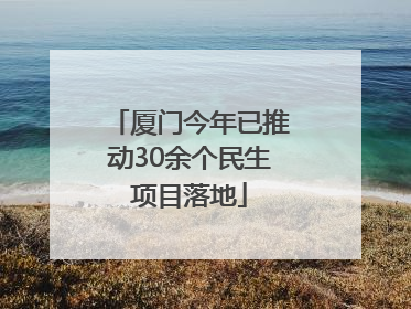 厦门今年已推动30余个民生项目落地