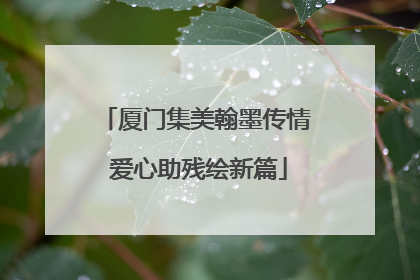厦门集美翰墨传情 爱心助残绘新篇