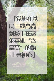党旗在基层一线高高飘扬丨在这条英雄“含量高”的路上寻初心