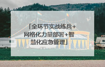 全环节实战练兵+网格化力量部署+智慧化应急管理