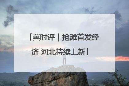 冀时评｜抢滩首发经济 河北持续上新