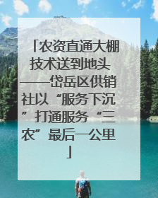 农资直通大棚 技术送到地头——岱岳区供销社以“服务下沉”打通服务“三农”最后一公里