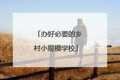办好必要的乡村小规模学校
