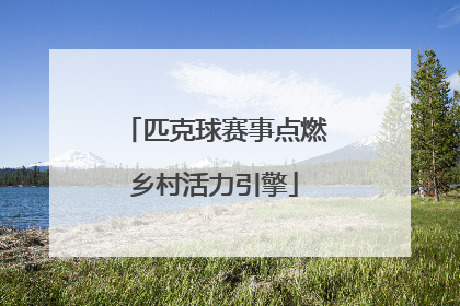 匹克球赛事点燃乡村活力引擎