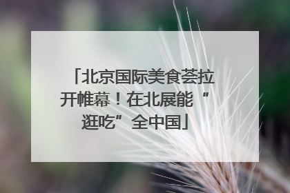 北京国际美食荟拉开帷幕！在北展能“逛吃”全中国