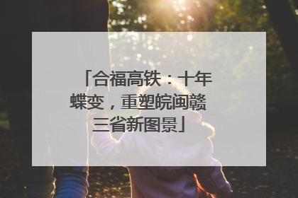 合福高铁：十年蝶变，重塑皖闽赣三省新图景