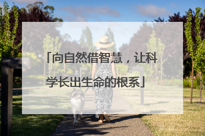 向自然借智慧，让科学长出生命的根系