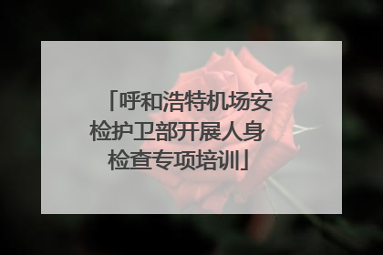 呼和浩特机场安检护卫部开展人身检查专项培训