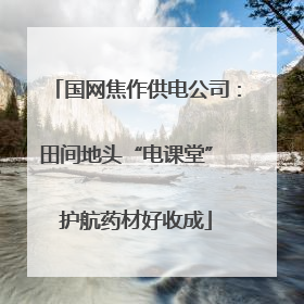 国网焦作供电公司：田间地头“电课堂” 护航药材好收成