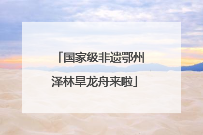国家级非遗鄂州泽林旱龙舟来啦