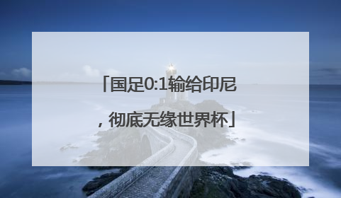 国足0:1输给印尼，彻底无缘世界杯