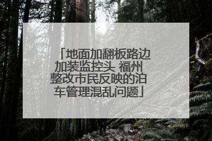 地面加翻板路边加装监控头 福州整改市民反映的泊车管理混乱问题