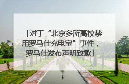 对于“北京多所高校禁用罗马仕充电宝”事件，罗马仕发布声明致歉