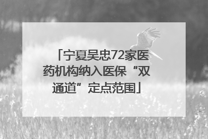 宁夏吴忠72家医药机构纳入医保“双通道”定点范围