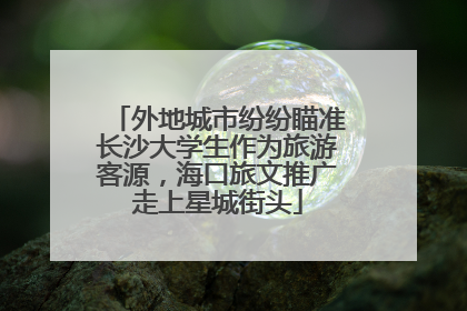 外地城市纷纷瞄准长沙大学生作为旅游客源，海口旅文推广走上星城街头