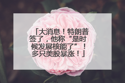 大消息！特朗普签了，他称“是时候发展核能了”！多只美股暴涨！