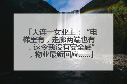 大连一女业主：“电梯里有，走廊两端也有，这令我没有安全感”，物业最新回应……