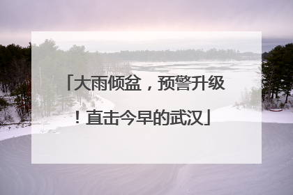大雨倾盆，预警升级！直击今早的武汉
