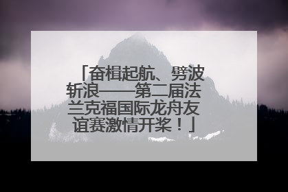 奋楫起航、劈波斩浪——第二届法兰克福国际龙舟友谊赛激情开桨！