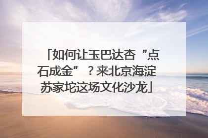 如何让玉巴达杏“点石成金”？来北京海淀苏家坨这场文化沙龙
