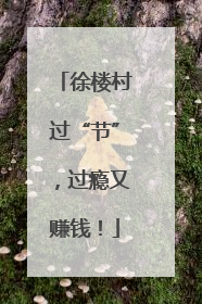 徐楼村过“节”，过瘾又赚钱！
