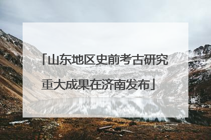 山东地区史前考古研究重大成果在济南发布