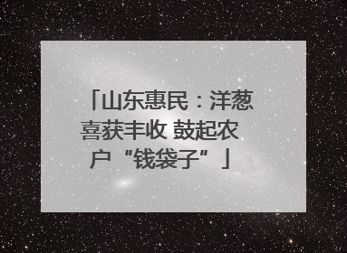 山东惠民：洋葱喜获丰收 鼓起农户“钱袋子”