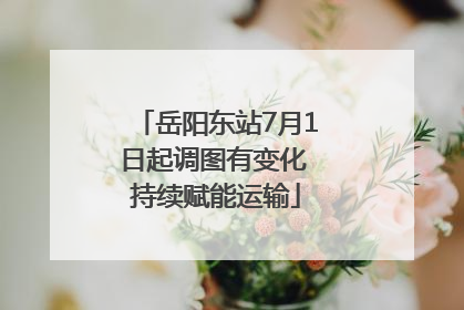 岳阳东站7月1日起调图有变化 持续赋能运输