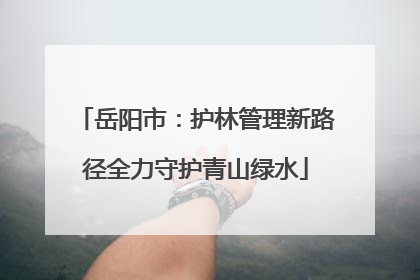 岳阳市：护林管理新路径全力守护青山绿水
