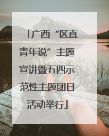 广西“区直青年说”主题宣讲暨五四示范性主题团日活动举行