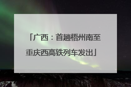 广西：首趟梧州南至重庆西高铁列车发出