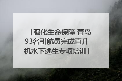 强化生命保障 青岛93名引航员完成直升机水下逃生专项培训