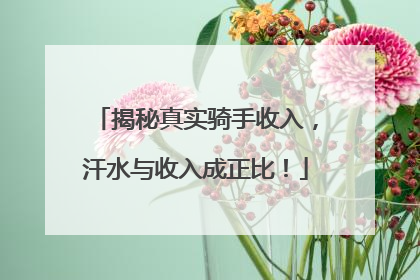 揭秘真实骑手收入，汗水与收入成正比！