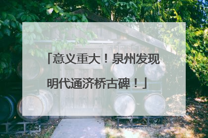 意义重大！泉州发现明代通济桥古碑！