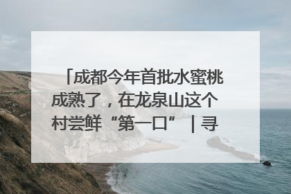 成都今年首批水蜜桃成熟了，在龙泉山这个村尝鲜“第一口”｜寻找和美乡村推荐官