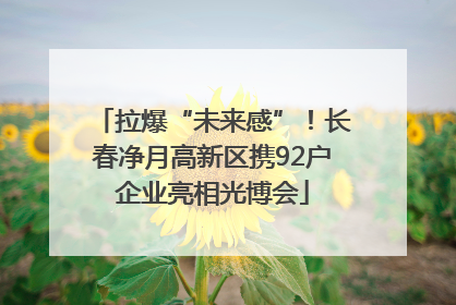 拉爆“未来感”！长春净月高新区携92户企业亮相光博会