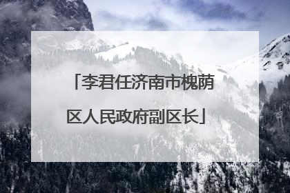 李君任济南市槐荫区人民政府副区长