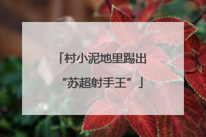 村小泥地里踢出“苏超射手王”