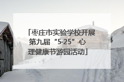 枣庄市实验学校开展第九届“5·25”心理健康节游园活动