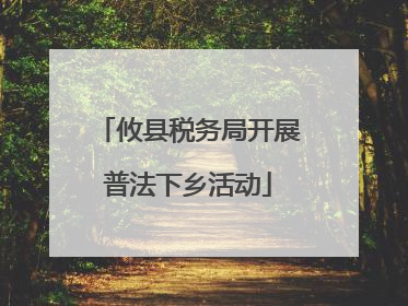 攸县税务局开展普法下乡活动