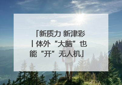 新质力 新津彩丨体外“大脑”也能“开”无人机