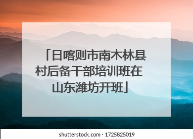 日喀则市南木林县村后备干部培训班在山东潍坊开班