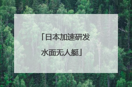 日本加速研发水面无人艇